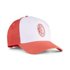 Czapka Puma Acm King Trucker Dorośli. Czerwone czapki z daszkiem Puma, bez wzorów, z materiału, sportowe. Za 99.00 zł.