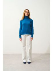 AUTHENTIC CASHMERE Kaszmirowy golf "Cassy" w kolorze niebieskim rozmiar: S. Niebieskie swetry AUTHENTIC CASHMERE, s, bez wzorów, z kaszmiru, bez ramiączek. Za 237.73 zł.