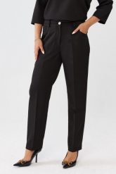 Eleganckie klasyczne czarne spodnie Eleonora PLUS SIZE XXL OVERSIZE JESIEŃ. Czarne spódnice Moda Size Plus Iwanek, do pracy, plus size, bez wzorów, z elastanu, biznesowe, mini, dopasowane. Za 219.90 zł.