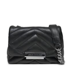 Torebka Armani Exchange. Czarne kopertówki Armani Exchange, bez wzorów, wizytowe, bez dodatków. Za 629.99 zł.