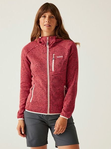 Regatta Kurtka polarowa "Newhill II" w kolorze czerwono-kremowym rozmiar: 38. Brązowe kurtki Regatta, bez wzorów, z materiału, bez kaptura. Za 109.26 zł.