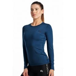 Koszulka termoaktywna fitness damska Rough Radical Efficient II. Niebieskie bielizna termoaktywna damska ROUGH RADICAL, bez wzorów, bez ramiączek, na fitness i siłownię. W wyprzedaży za 84.15 zł.