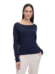 BETTY & CO Sweter w kolorze granatowym rozmiar: 42. Niebieskie swetry Betty & Co, bez wzorów, bez ramiączek. Za 85.95 zł.