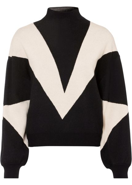 Sweter oversize. Czarne swetry bonprix, bez wzorów, bez ramiączek. Za 124.99 zł.