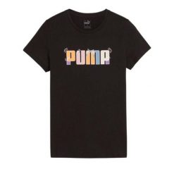 Koszulka damska PUMA ESS+ Graphic Tee. T-shirty sportowe Puma, xs, bez wzorów, z bawełny, bez ramiączek, trekkingowe. Za 89.99 zł.