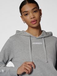 Bluza damska z kapturem Hummel Elemental. Szare bluzy z kapturem Hummel, na jesień, m, bez wzorów, z bawełny, z kapturem, na fitness i siłownię. Za 142.40 zł.