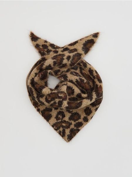 Szalik z wełną alpaki - wielobarwny. Szaliki i kominy Reserved, bez wzorów, z wełny. Za 69.99 zł.