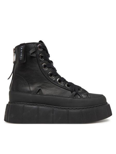 Inuikii Trzewiki Matilda 35203-033 Czarny. Czarne botki Inuikii, bez wzorów, ze skóry, bez obcasa, na płaskiej podeszwie, bez zapięcia. Za 1,189.00 zł.