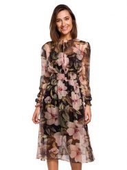 Stylove Sukienka w kolorze czarnym ze wzorem rozmiar: L. Czarne sukienki Stylove, l, bez wzorów, bez kołnierzyka, bez ramiączek, midi. Za 191.42 zł.