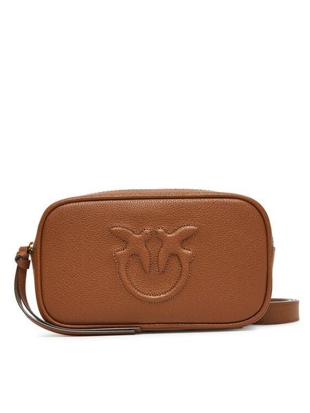 PINKO Torebka Pelle Bottalata AI 25-26 PCPL 105354 A29Q Brązowy. Brązowe listonoszki Pinko, bez wzorów, ze skóry, bez dodatków. Za 789.99 zł.