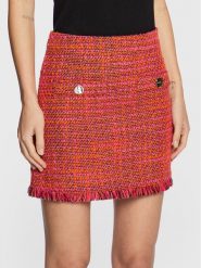 Liu Jo Spódnica mini CF2220 T2491 Różowy Regular Fit. Czerwone spódnice Liu Jo, bez wzorów, z bawełny, mini. Za 939.99 zł.