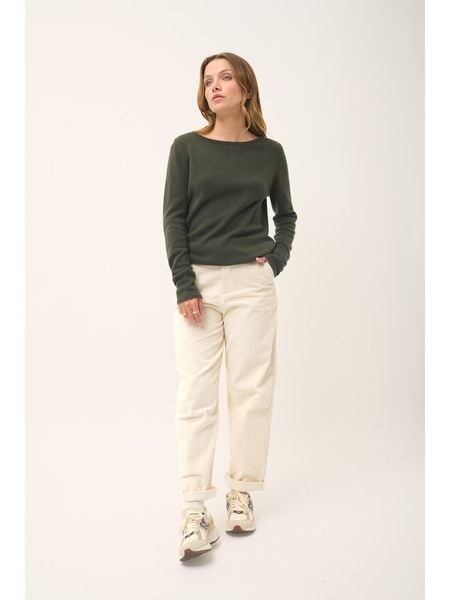 Just Cashmere Kaszmirowy sweter "Grace" w kolorze khaki rozmiar: XL. Brązowe swetry Just Cashmere, xl, bez wzorów, z kaszmiru, bez ramiączek. Za 384.71 zł.