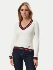 Guess Sweter W6BR89 Z2276 Kremowy Regular Fit. Białe swetry Guess, s, z aplikacjami, z wiskozy, bez ramiączek. Za 292.99 zł.