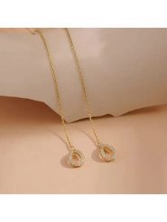 Atelier MIU Pozłacane kolczyki z cyrkoniami rozmiar: onesize. Żółte kolczyki atelier MIU, z cyrkonią, pozłacane. Za 34.99 zł.