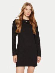 Guess Sukienka codzienna V4BK00 KCHQ1 Czarny Regular Fit. Czarne sukienki Guess, na co dzień, m, z aplikacjami, z bawełny, bez kołnierzyka, bez ramiączek, proste. Za 129.99 zł.