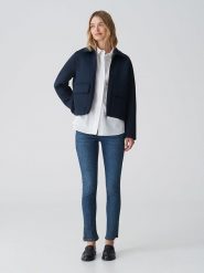 OPUS Dżinsy "Elma" - Slim fit - w kolorze niebieskim rozmiar: 42/L28. Niebieskie jeansy Opus, l, z aplikacjami. Za 163.26 zł.