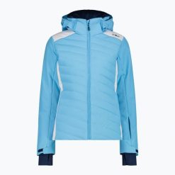 Kurtka narciarska damska CMP 35W0166 Zip Hood. Niebieskie kurtki narciarskie CMP, na zimę, bez wzorów, bez kaptura, narciarskie. Za 879.99 zł.