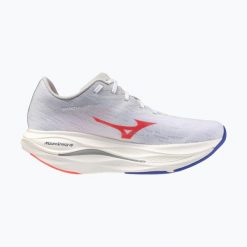 Buty do biegania damskie Mizuno Wave Rebellion Flash 3. Białe buty do biegania Mizuno, bez wzorów, bez zapięcia, do biegania, mizuno wave. Za 679.99 zł.