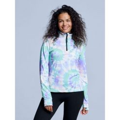 Bluza narciarska - Damska - Cabin Life - Tiedye. Białe bluzy POEDERBAAS, na zimę, xs, bez wzorów, z elastanu, sportowe, bez ramiączek, bez kaptura. Za 264.52 zł.