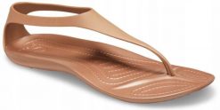 Japonki Dla Dorosłych Crocs Sexi Flip. Brązowe japonki Crocs, bez wzorów, z materiału. Za 199.99 zł.