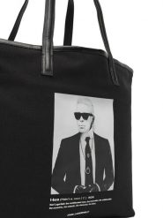 KARL LAGERFELD Torebka B1W50059 Czarny. Czarne shopper bag KARL LAGERFELD, bez wzorów, z materiału, bez dodatków. Za 429.99 zł.