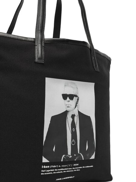 KARL LAGERFELD Torebka B1W50059 Czarny. Czarne shopper bag KARL LAGERFELD, bez wzorów, z materiału, bez dodatków. Za 429.99 zł.