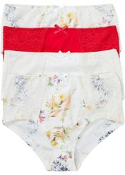 Figi maxi panty (4 pary), z bawełny organicznej. Białe figi bonprix, bez wzorów, z bawełny. Za 72.99 zł.