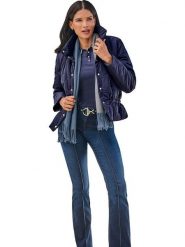 Heine Kurtka pikowana w kolorze granatowym rozmiar: 46. Niebieskie kurtki Heine, bez wzorów, bez kaptura. Za 113.10 zł.