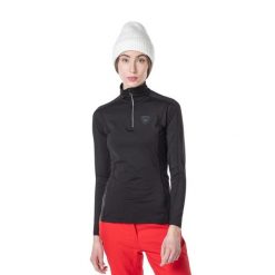Koszulka termoaktywna Rossignol W Classique 1/2 Zip. Czarne bielizna termoaktywna damska Rossignol, bez wzorów, bez ramiączek, narciarskie. Za 319.99 zł.