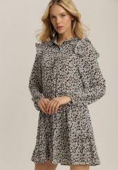 Czarna Sukienka Qyrrahne. Czarne sukienki Renee, l, bez wzorów, bez kołnierzyka, bez ramiączek, mini, rozkloszowane. W wyprzedaży za 58.49 zł.