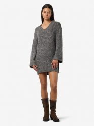 Noisy may Sweter "Ginna" w kolorze antracytowym rozmiar: M. Czarne swetry Noisy May, m, bez wzorów, ze splotem, bez ramiączek. Za 113.99 zł.