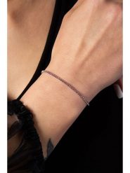 Lodie Silver Bransoletka z cyrkoniami rozmiar: onesize. Różowe bransoletki Lodie Silver, z cyrkonią, metalowe. Za 17.99 zł.