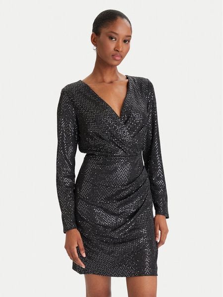 DKNY Sukienka koktajlowa DD5IZ632 Czarny Slim Fit. Czarne sukienki DKNY, bez wzorów, z syntetyku, wizytowe, bez kołnierzyka, bez ramiączek. Za 749.99 zł.