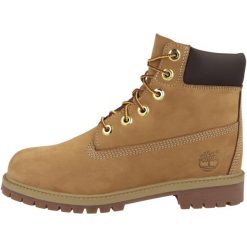 Buty alpinistyczne Kobieta TIMBERLAND PREM 6 IN LACE WATERPROOF BPPT Medium. Brązowe buty treningowe Timberland, bez wzorów, z zamszu, za kostkę, bez zapięcia. Za 629.00 zł.