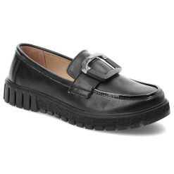 Czarne Mokasyny Filippo Wsuwane Eleganckie Obuwie Damskie. Czarne mokasyny Filippo, bez wzorów, ze skóry. Za 169.00 zł.
