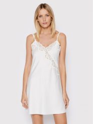 Lauren Ralph Lauren Koszula nocna ILN31684 Biały Regular Fit. Białe koszule nocne Lauren Ralph Lauren, l, bez wzorów, z syntetyku, bez ramiączek. Za 219.99 zł.