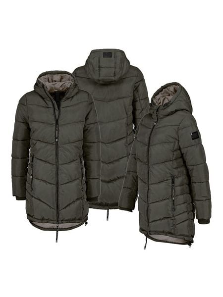 Sublevel Płaszcz pikowany w kolorze ciemnozielonym rozmiar: L. Zielone płaszcze Sublevel, l, bez wzorów, bez kaptura. Za 258.45 zł.