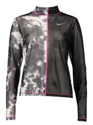 Nike Koszulka sportowa "Patchwork Dyed" w kolorze czarno-biało-różowym rozmiar: M. Białe t-shirty sportowe Nike, m, bez wzorów, bez ramiączek, outdoorowe. Za 127.95 zł.