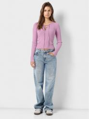 Noisy May Bluzka Freya 27028880 Różowy Slim Fit. Czerwone bluzki Noisy May, s, bez wzorów, z syntetyku, bez kołnierzyka, bez ramiączek. Za 119.99 zł.