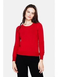 ASSUILI Sweter w kolorze bordowym rozmiar: 38. Czerwone swetry Assuili, bez wzorów, klasyczne, bez ramiączek. Za 113.99 zł.