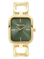 Tamaris Zegarek kwarcowy w kolorze złoto-zielonym rozmiar: onesize. Zielone, analogowe zegarki Tamaris, metalowe. Za 240.43 zł.