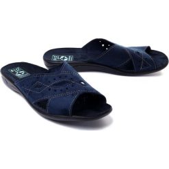 ADANEX SAK42 SARA 18798 GR/CZ granatowy, kapcie damskie. Niebieskie kapcie Adanex, bez wzorów. Za 68.99 zł.