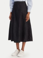 Tommy Hilfiger Spódnica jeansowa WW0WW47730 Granatowy Regular Fit. Niebieskie spódnice Tommy Hilfiger, bez wzorów, z jeansu. Za 649.99 zł.