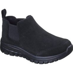 Buty sportowe damskie Skechers Graceful. Czarne buty treningowe Skechers, bez wzorów, z zamszu, bez zapięcia, na fitness i siłownię. Za 490.00 zł.