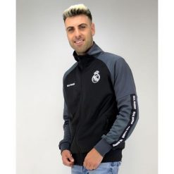 Kultowa bluza z zamkiem Madridista. Bluzy Real Madrid, l, bez wzorów, sportowe, bez ramiączek, bez kaptura. W wyprzedaży za 263.56 zł.