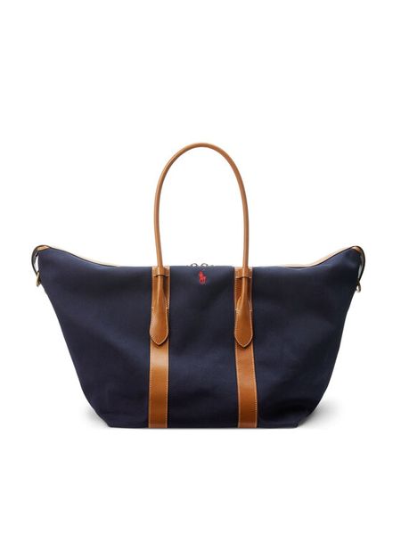 Polo Ralph Lauren Torebka 428907518002 Granatowy. Niebieskie shopper bag Polo Ralph Lauren, bez wzorów, z materiału, bez dodatków. Za 2,699.00 zł.