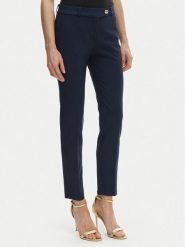 Rinascimento Spodnie materiałowe CFC0128638003 Granatowy Slim Fit. Niebieskie spodnie materiałowe Rinascimento, bez wzorów, z materiału. Za 399.99 zł.