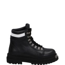 CZARNE BOTKI 3112 BLACK-WHITE. Białe botki Venezia, bez wzorów, ze skóry, bez obcasa, bez zapięcia. Za 229.00 zł.