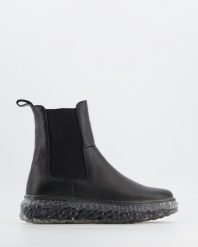 SZTYBLETY DAMSKIE 22921 BLACK. Czarne botki Venezia, bez wzorów, ze skóry, bez obcasa, bez zapięcia. Za 199.00 zł.