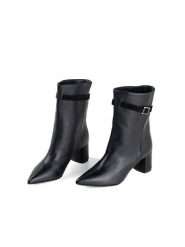 Anna Morellini Skórzane botki "Fabrida" w kolorze czarnym rozmiar: 38. Czarne botki Anna Morellini, bez wzorów, eleganckie, bez obcasa, bez zapięcia. Za 607.72 zł.